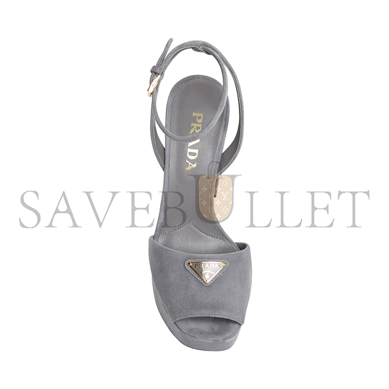 PRADA SUEDE PLATFORM SANDALS 1XP48B